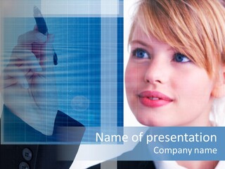 A Business Woman Powerpoint Presentation Template PowerPoint Template