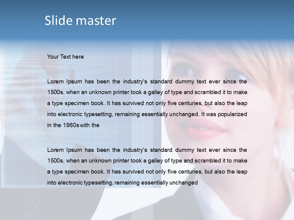 A Business Woman Powerpoint Presentation Template PowerPoint Template