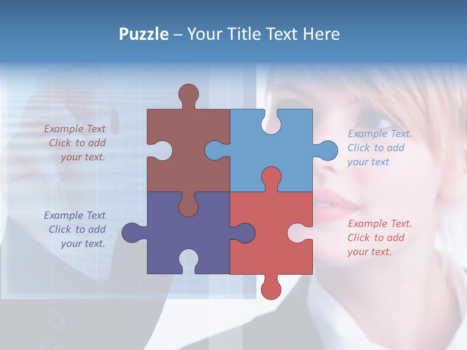 A Business Woman Powerpoint Presentation Template PowerPoint Template