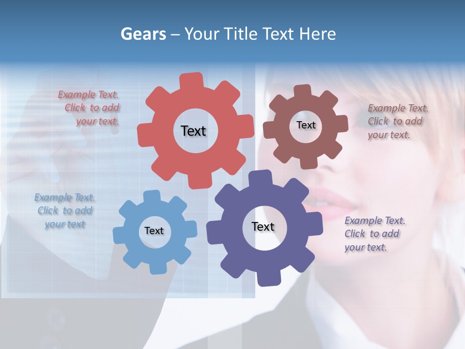 A Business Woman Powerpoint Presentation Template PowerPoint Template