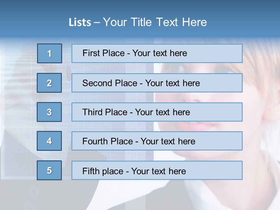 A Business Woman Powerpoint Presentation Template PowerPoint Template