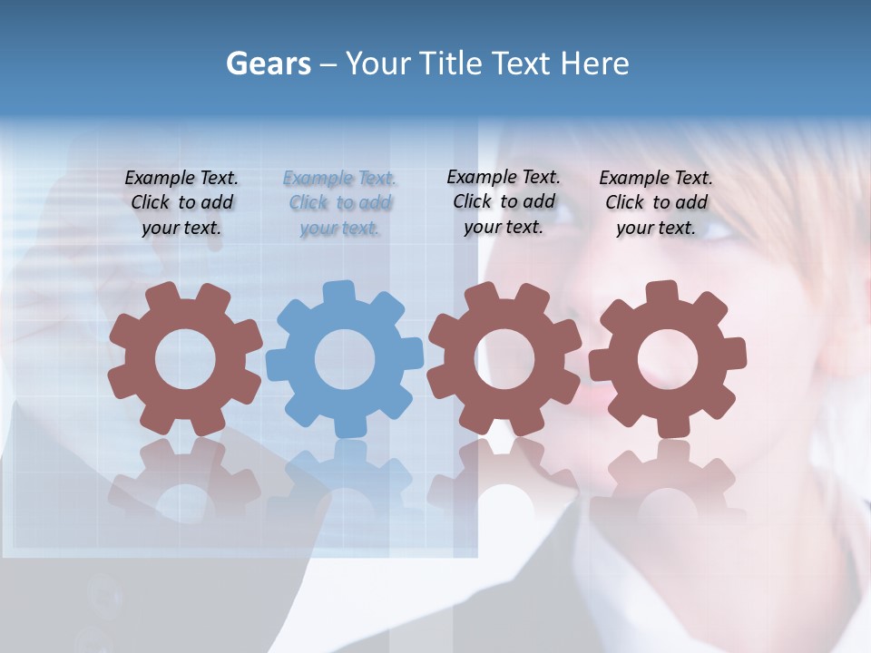 A Business Woman Powerpoint Presentation Template PowerPoint Template