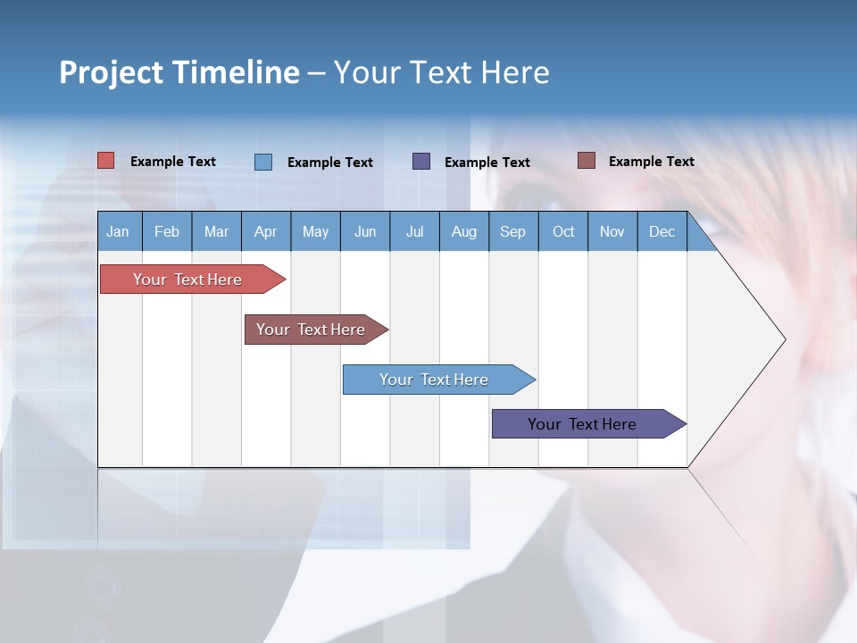 A Business Woman Powerpoint Presentation Template PowerPoint Template