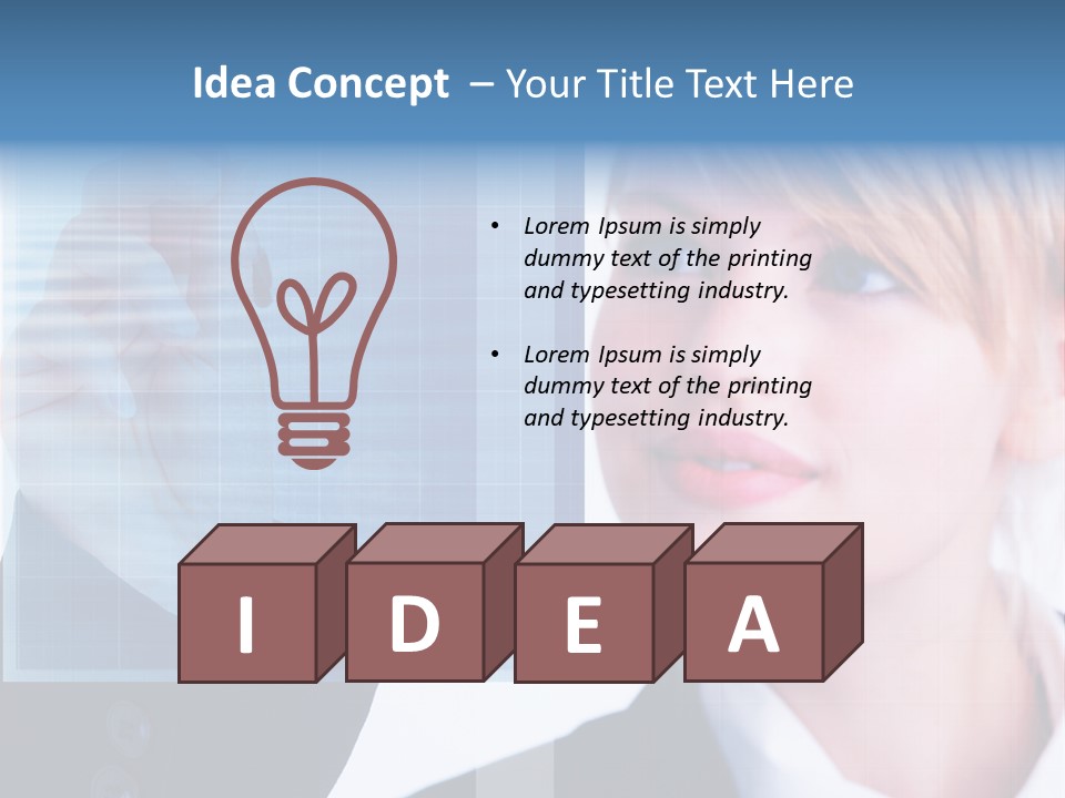 A Business Woman Powerpoint Presentation Template PowerPoint Template