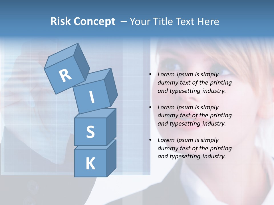 A Business Woman Powerpoint Presentation Template PowerPoint Template