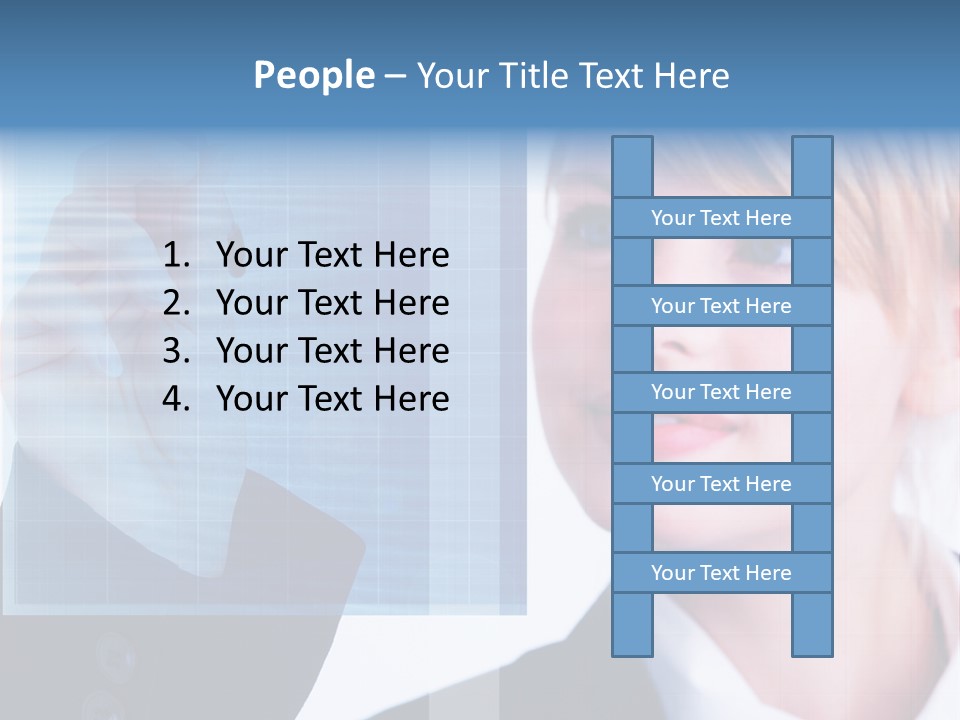 A Business Woman Powerpoint Presentation Template PowerPoint Template