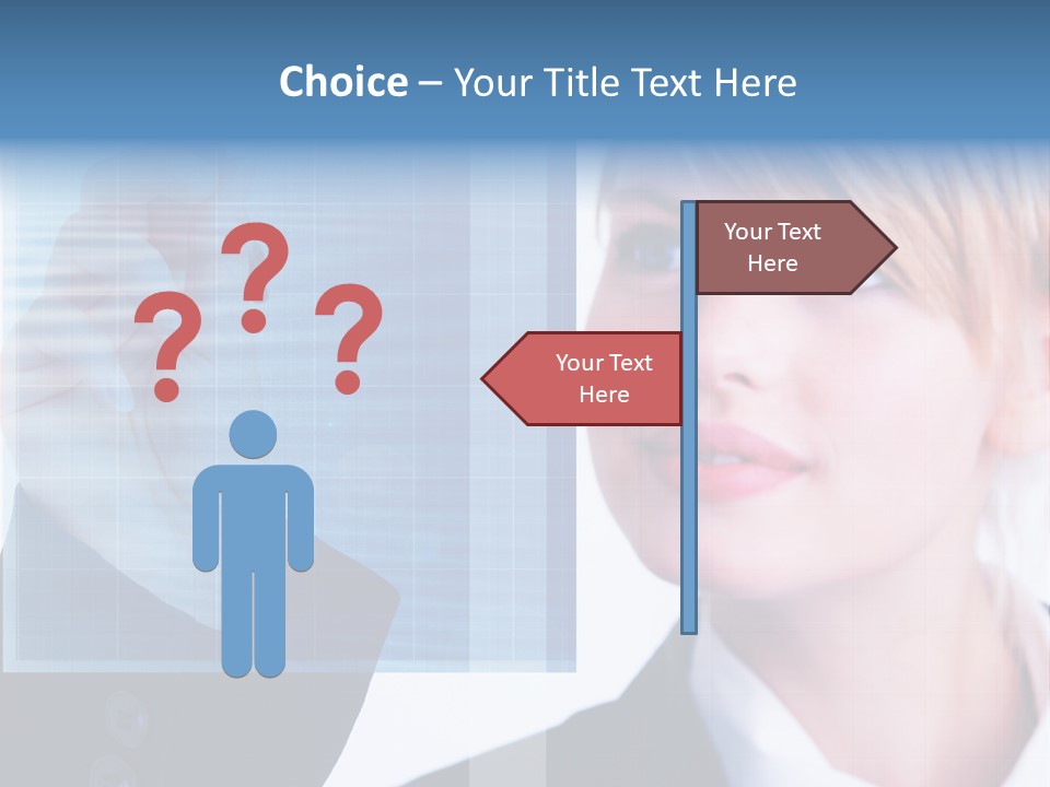 A Business Woman Powerpoint Presentation Template PowerPoint Template