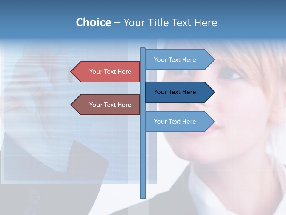 A Business Woman Powerpoint Presentation Template PowerPoint Template