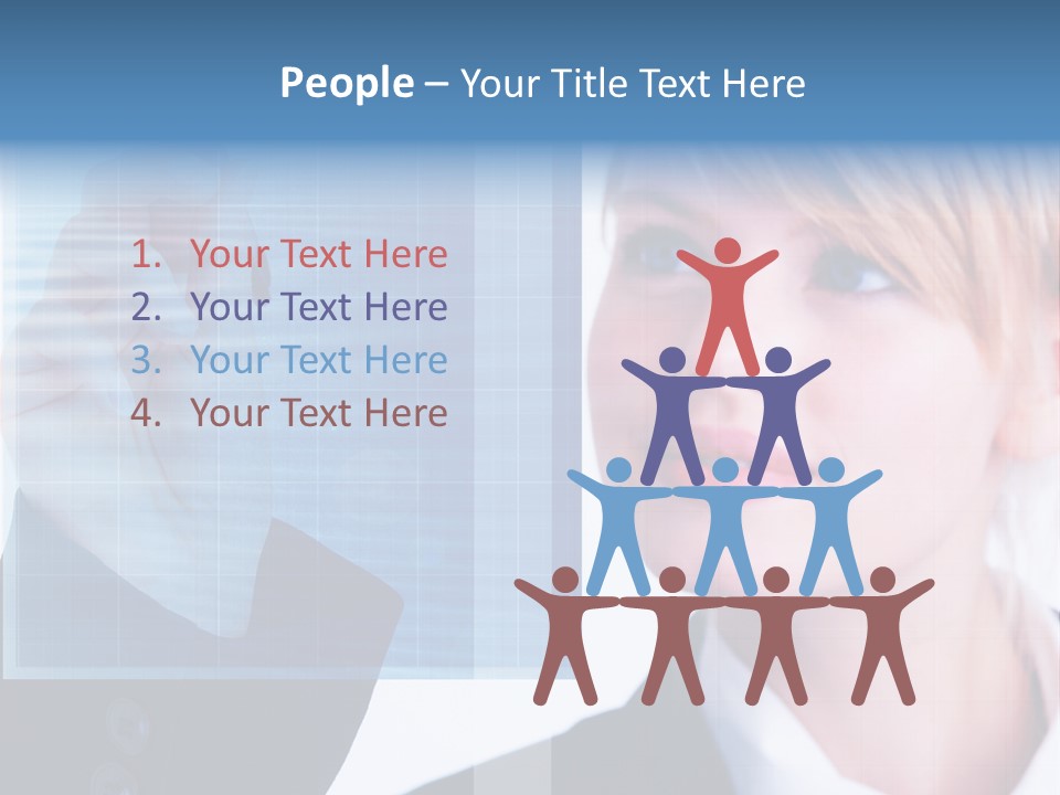 A Business Woman Powerpoint Presentation Template PowerPoint Template