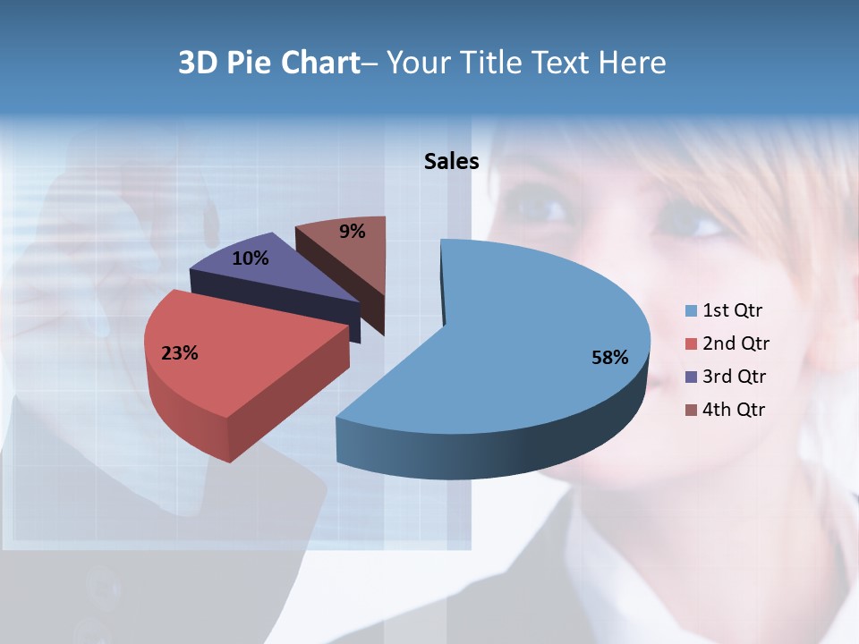A Business Woman Powerpoint Presentation Template PowerPoint Template