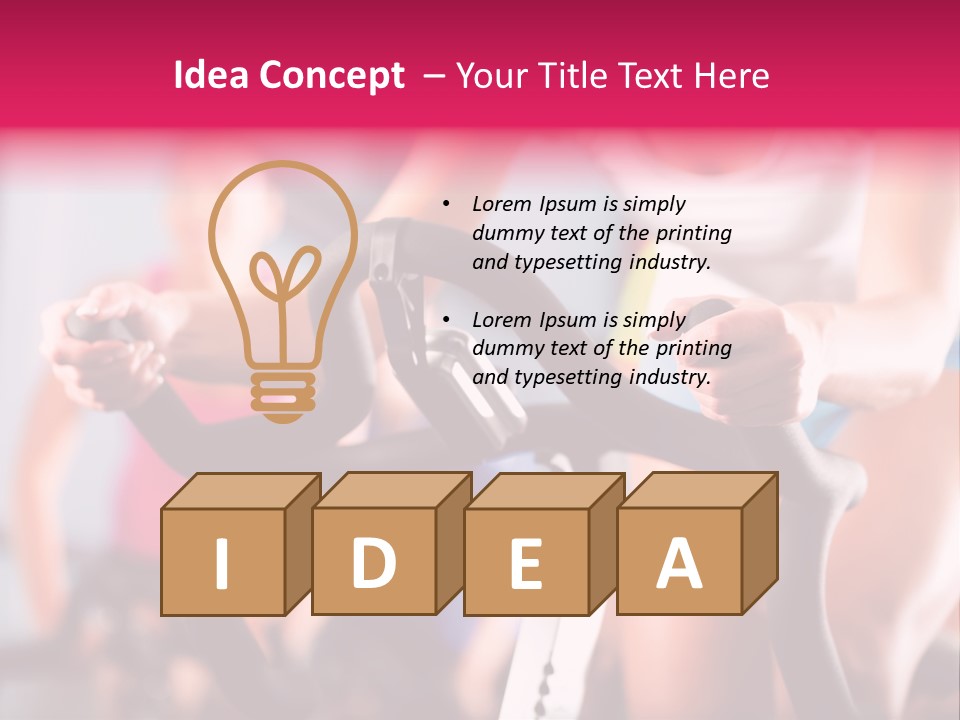 Men Bike Machine PowerPoint Template