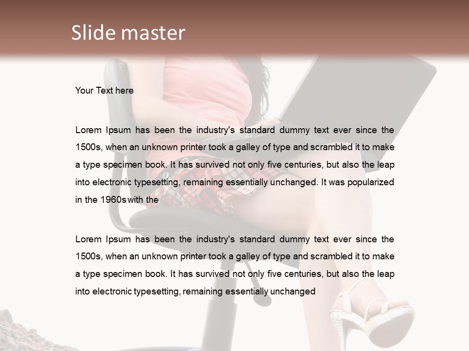 Nature Carefree Computer PowerPoint Template