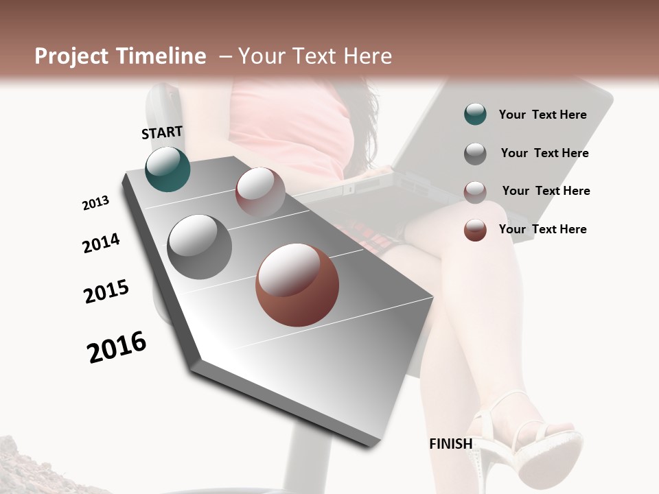 Nature Carefree Computer PowerPoint Template