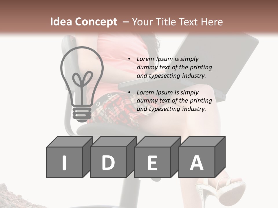 Nature Carefree Computer PowerPoint Template