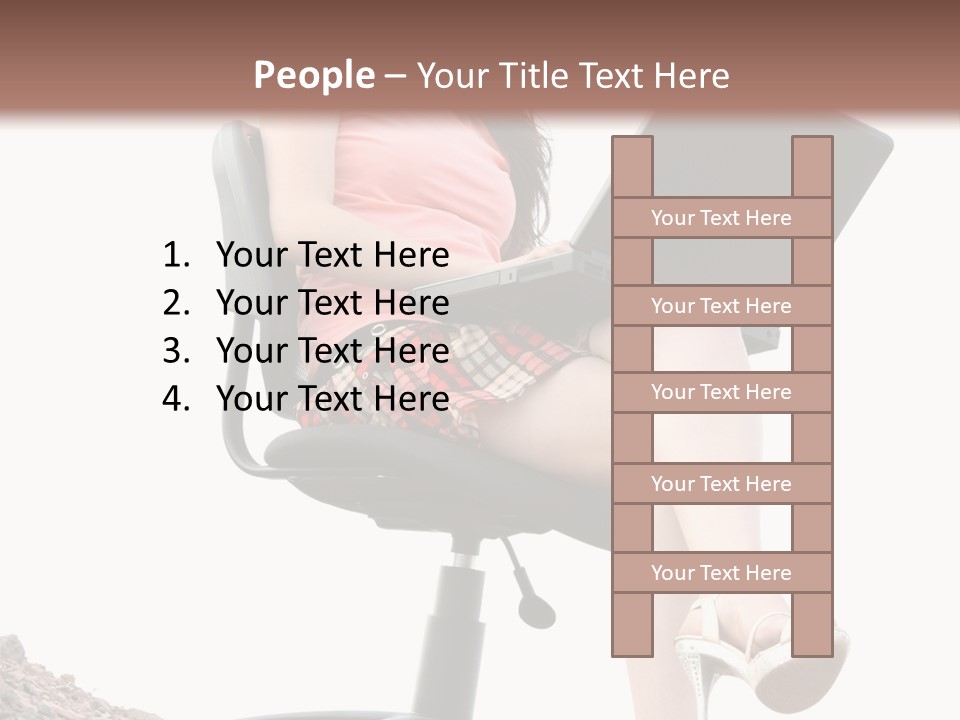 Nature Carefree Computer PowerPoint Template