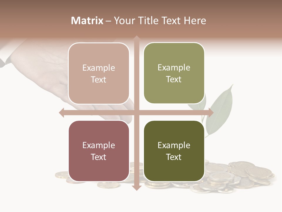 Man Currency Reforestation PowerPoint Template