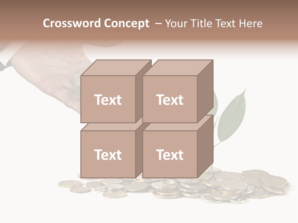 Man Currency Reforestation PowerPoint Template