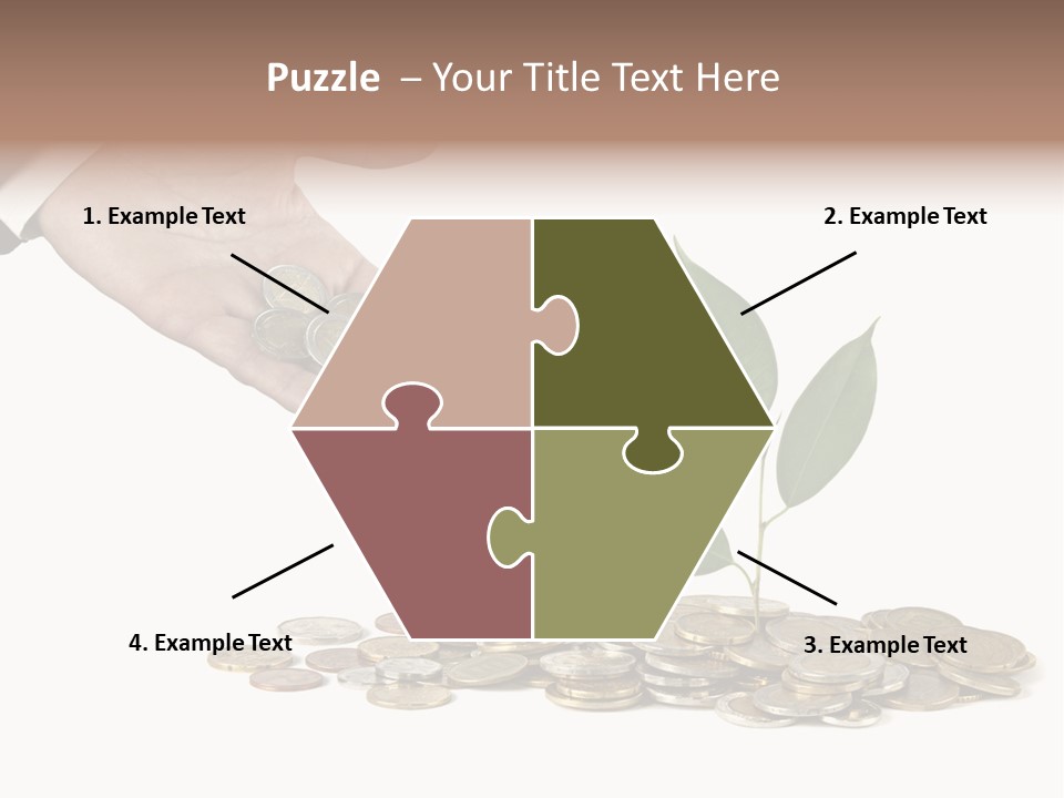 Man Currency Reforestation PowerPoint Template