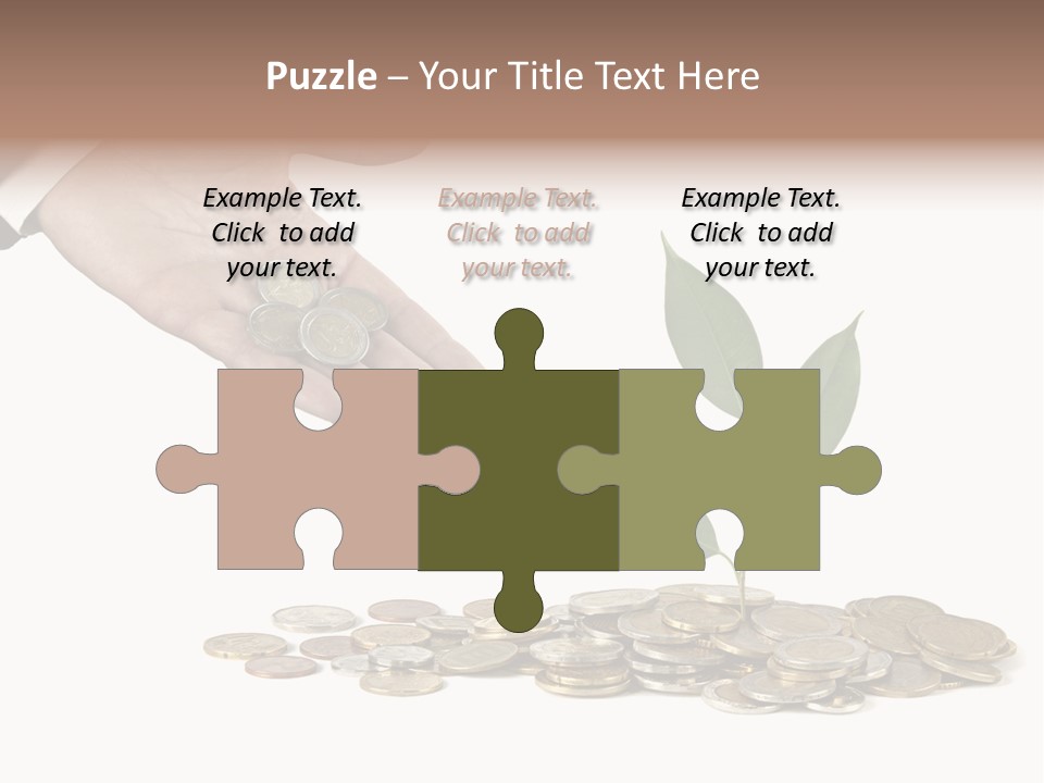 Man Currency Reforestation PowerPoint Template
