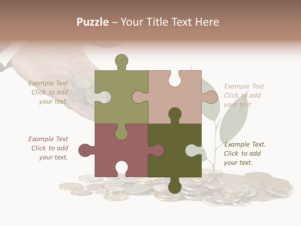 Man Currency Reforestation PowerPoint Template