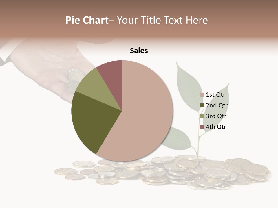 Man Currency Reforestation PowerPoint Template