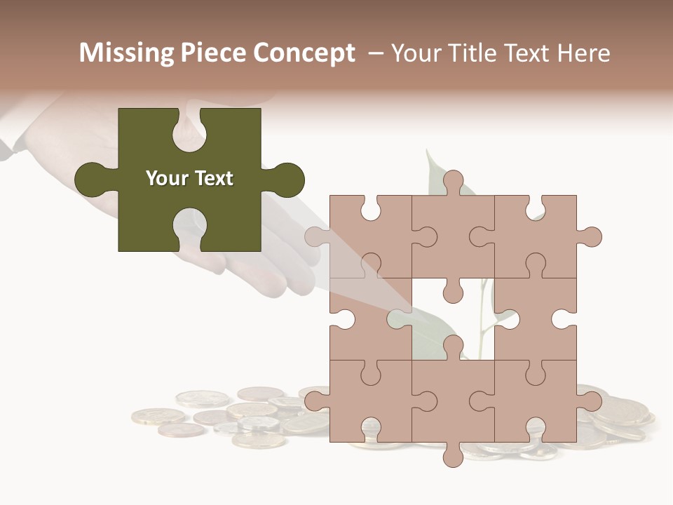 Man Currency Reforestation PowerPoint Template