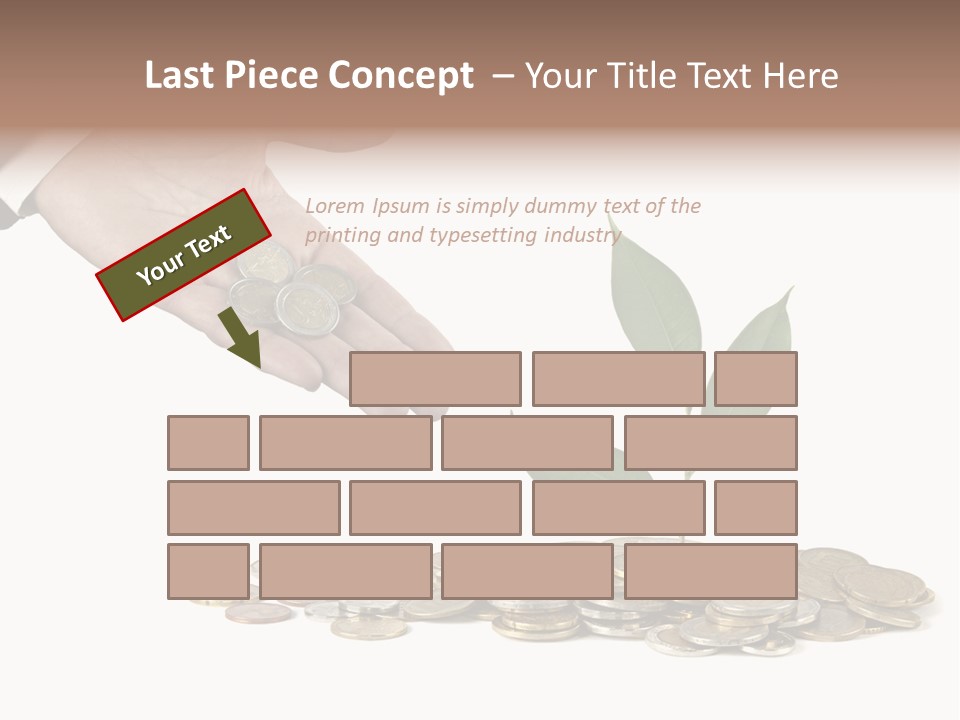 Man Currency Reforestation PowerPoint Template