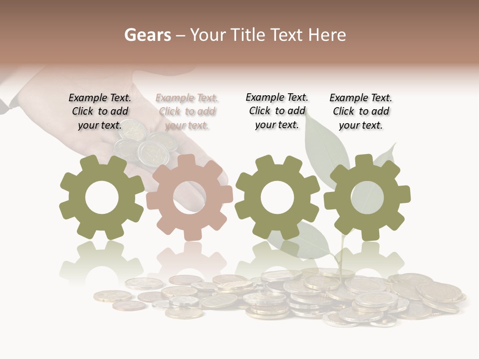 Man Currency Reforestation PowerPoint Template