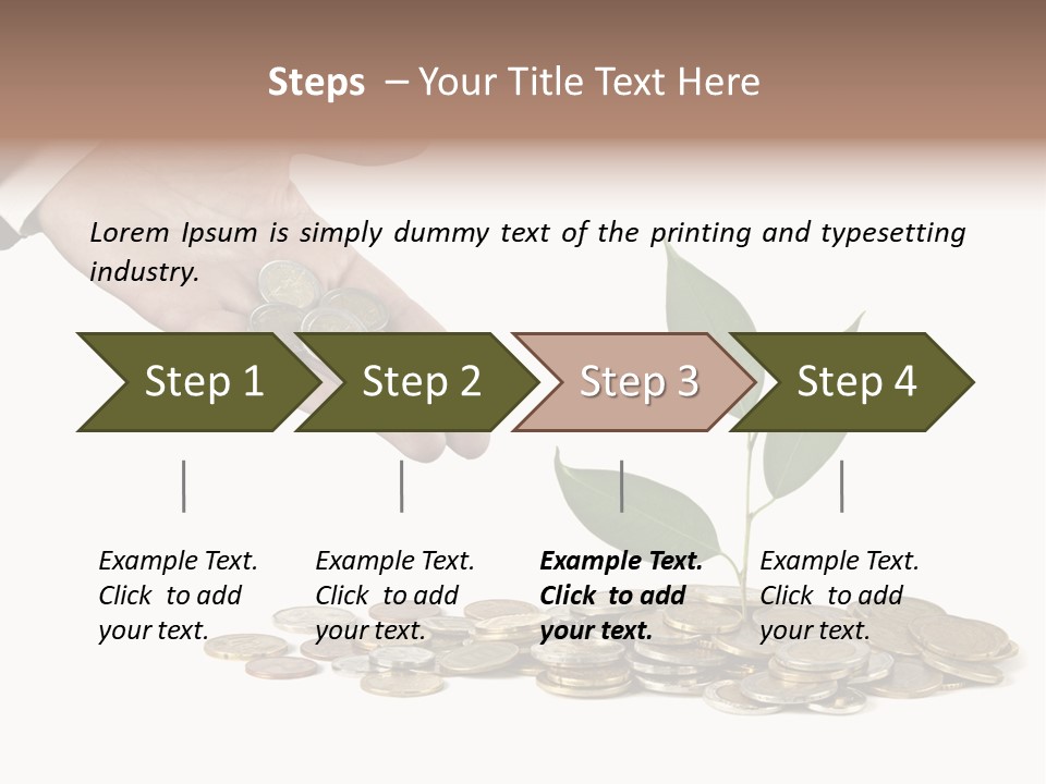 Man Currency Reforestation PowerPoint Template