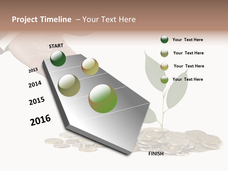 Man Currency Reforestation PowerPoint Template