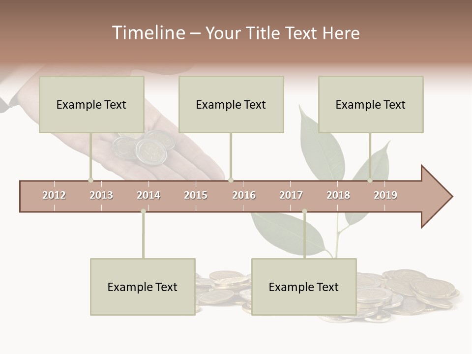 Man Currency Reforestation PowerPoint Template