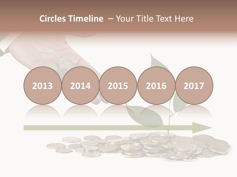 Man Currency Reforestation PowerPoint Template