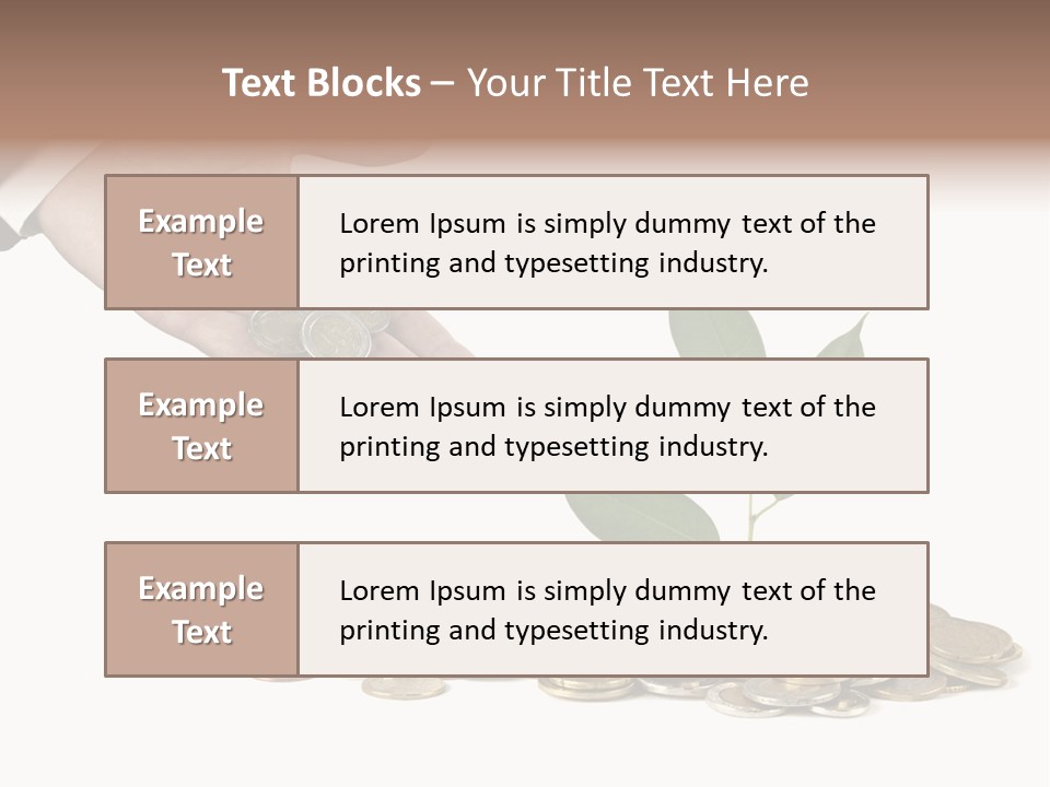 Man Currency Reforestation PowerPoint Template