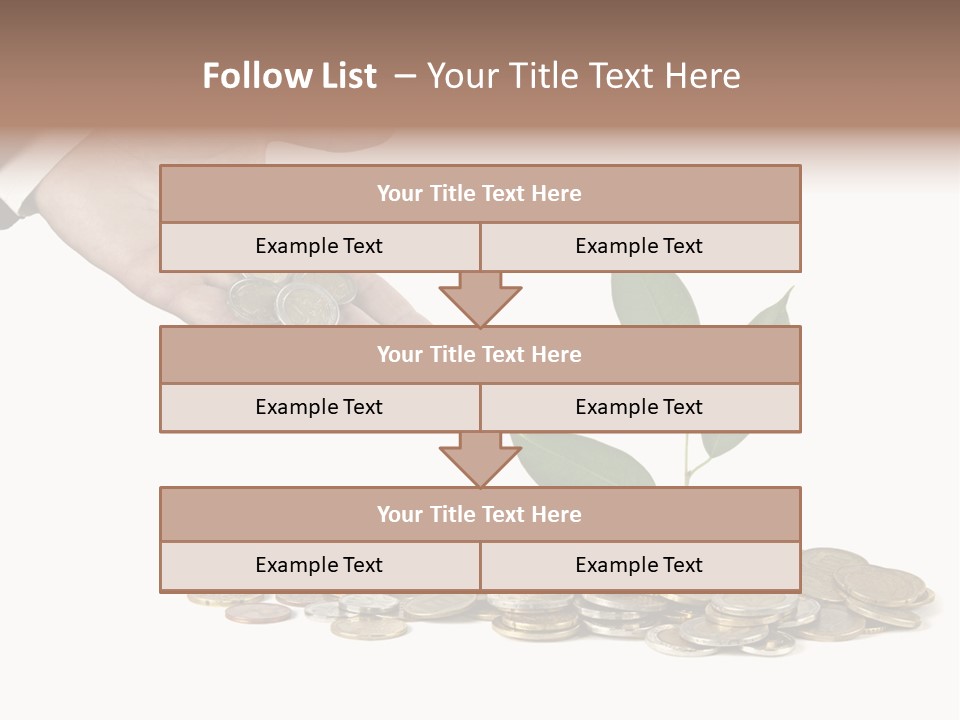 Man Currency Reforestation PowerPoint Template