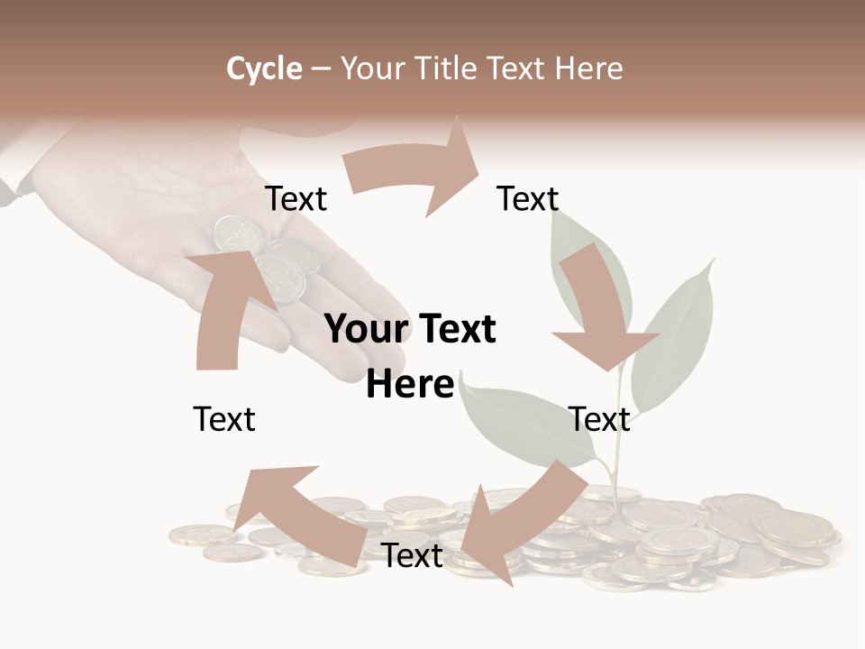 Man Currency Reforestation PowerPoint Template