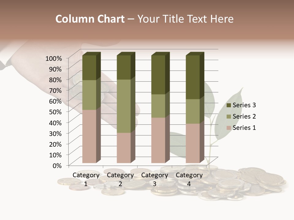 Man Currency Reforestation PowerPoint Template