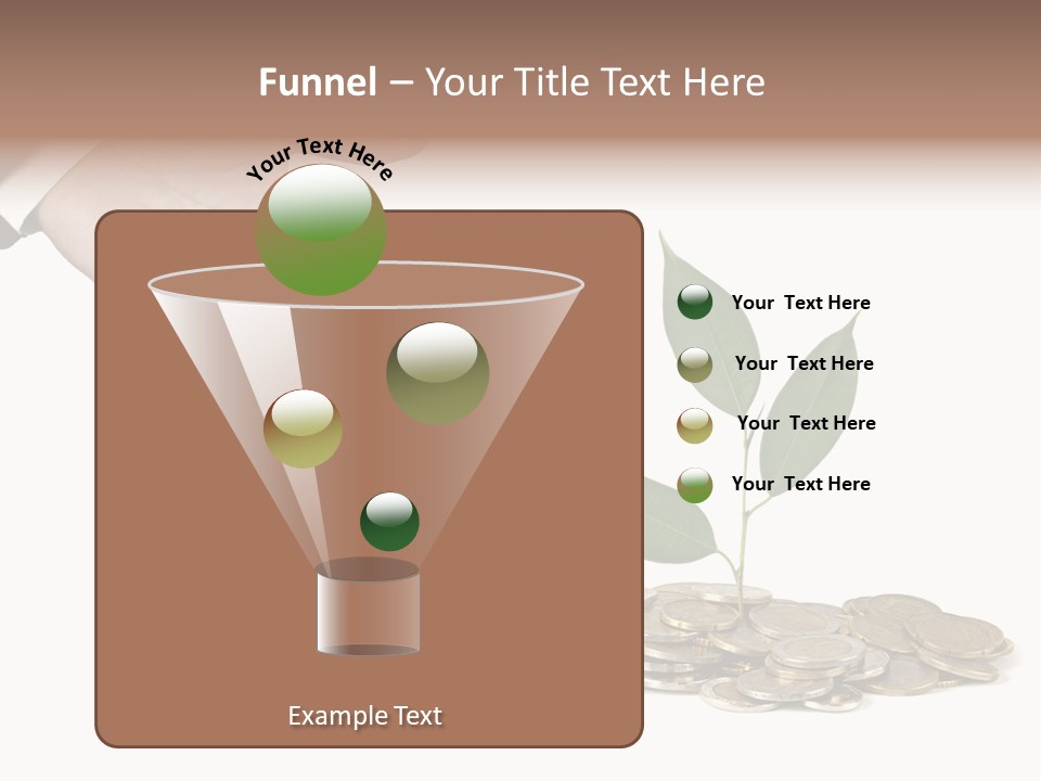 Man Currency Reforestation PowerPoint Template
