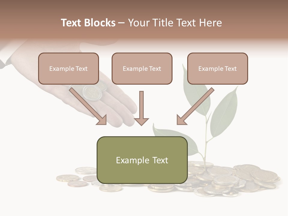 Man Currency Reforestation PowerPoint Template