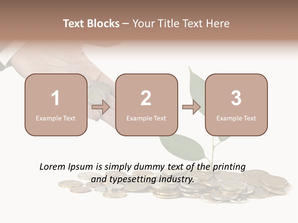 Man Currency Reforestation PowerPoint Template