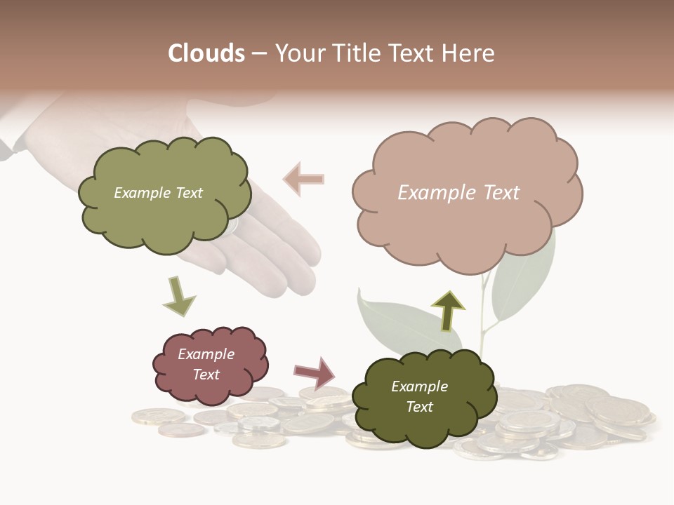 Man Currency Reforestation PowerPoint Template