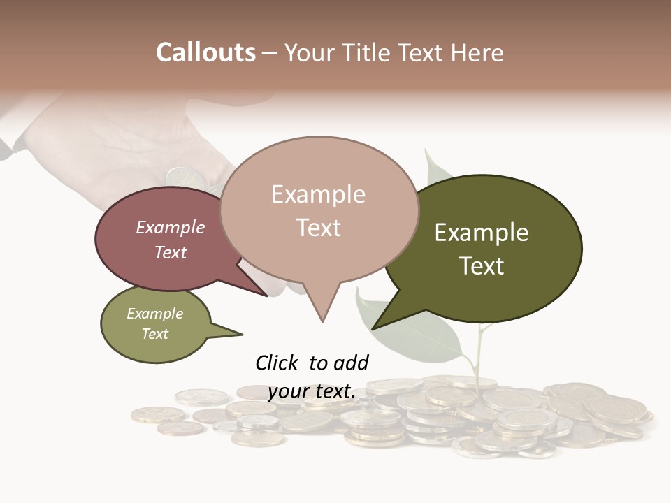 Man Currency Reforestation PowerPoint Template