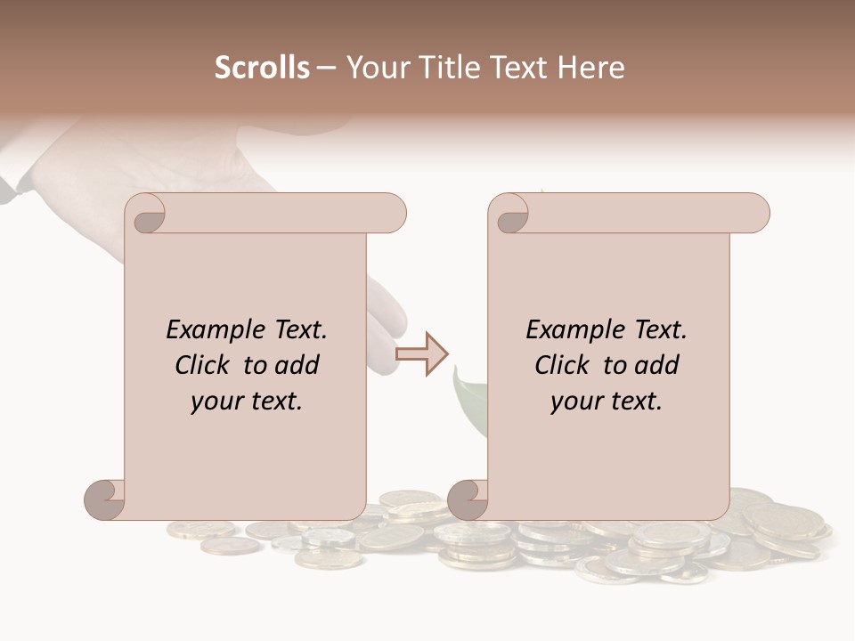 Man Currency Reforestation PowerPoint Template