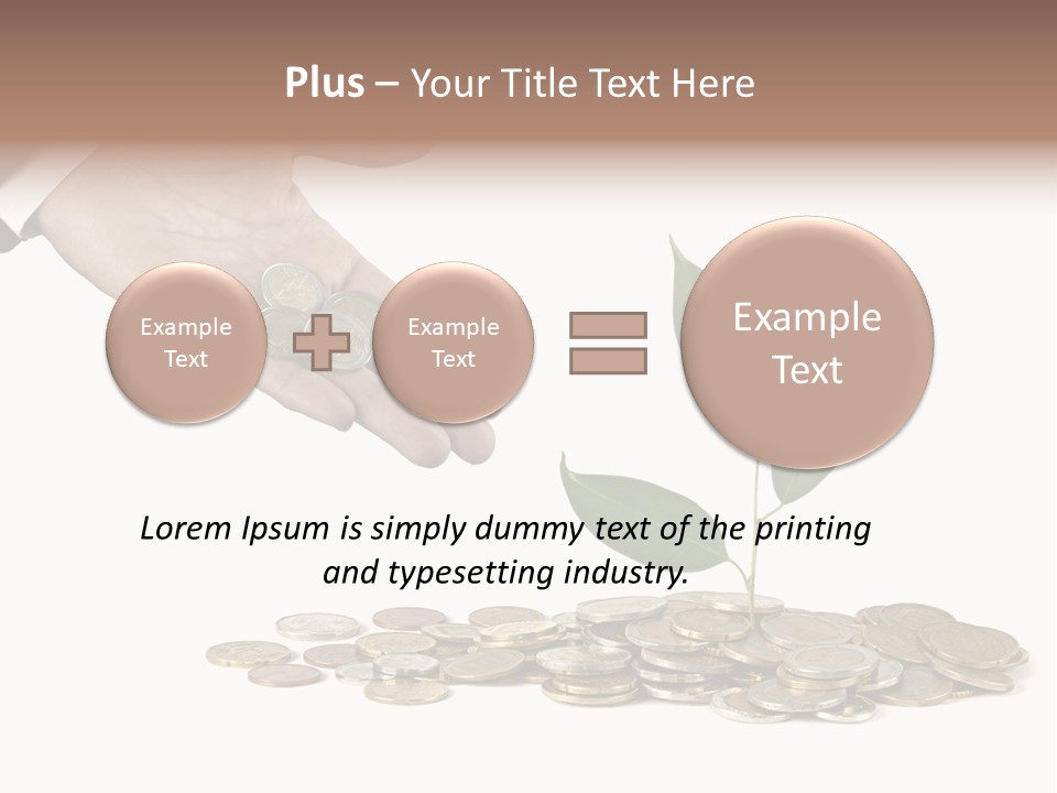 Man Currency Reforestation PowerPoint Template