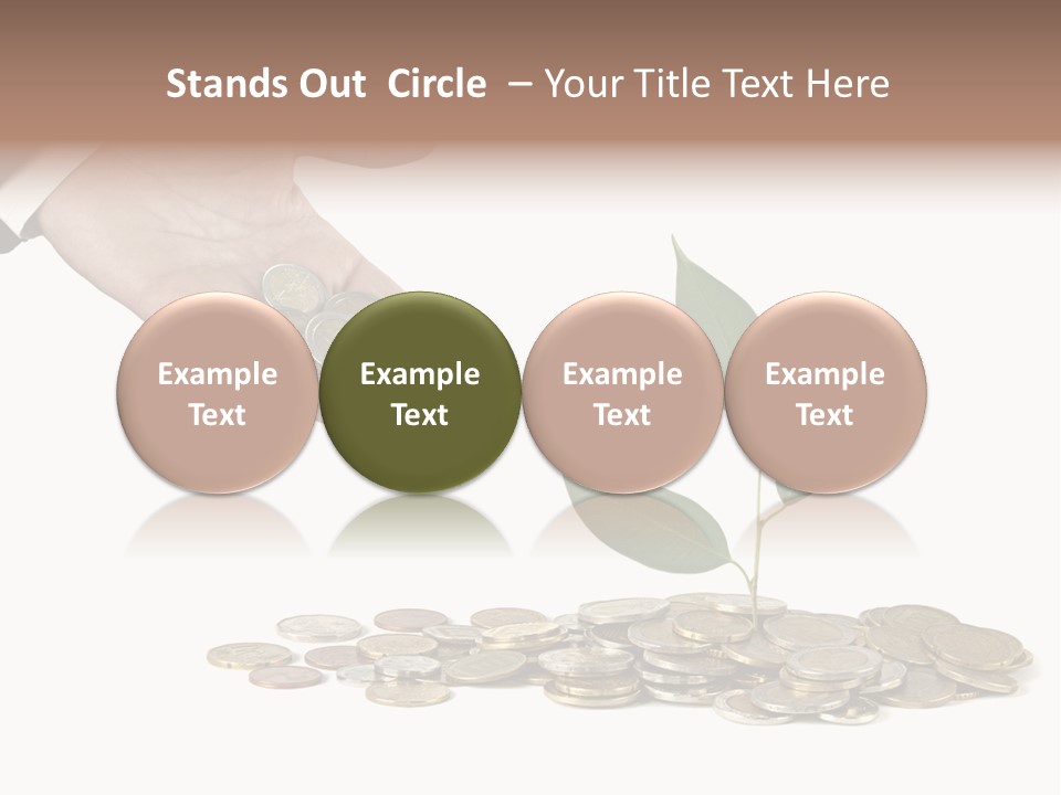 Man Currency Reforestation PowerPoint Template