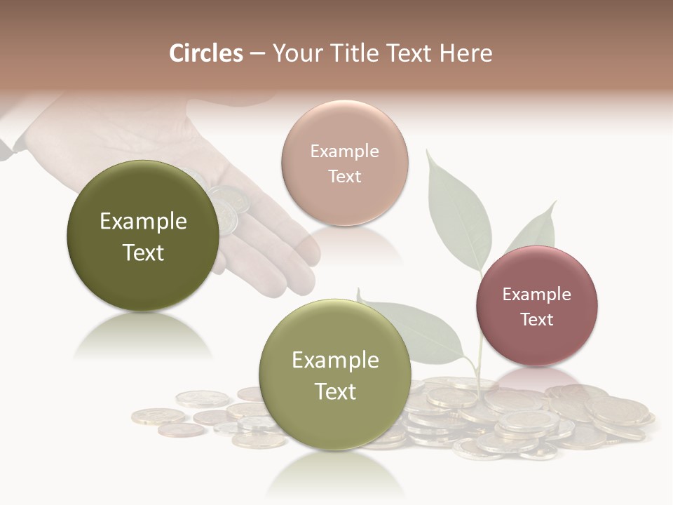 Man Currency Reforestation PowerPoint Template