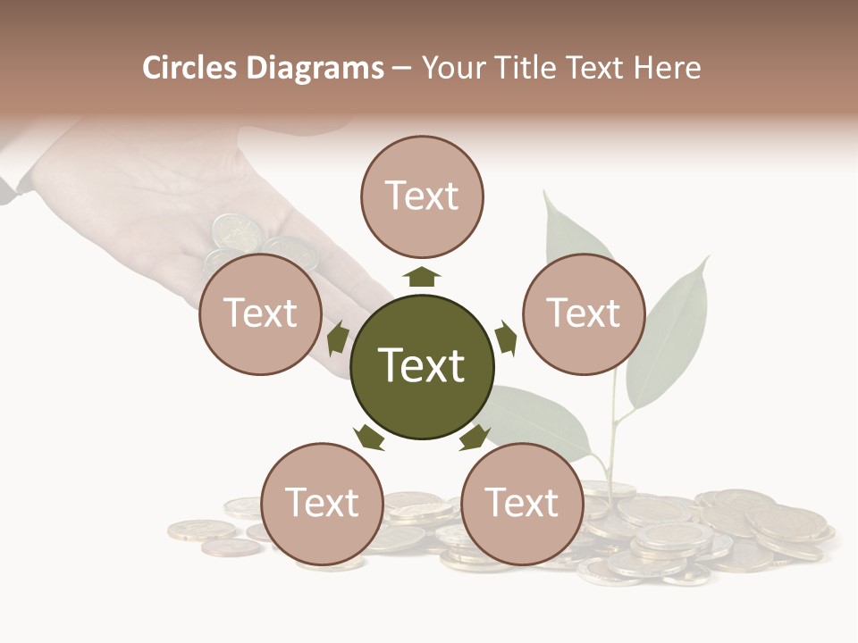 Man Currency Reforestation PowerPoint Template
