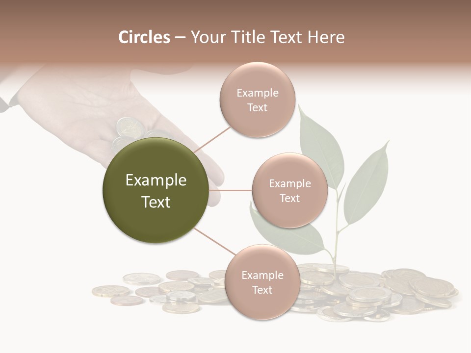 Man Currency Reforestation PowerPoint Template