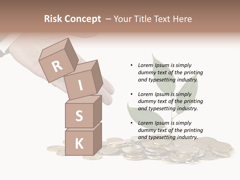 Man Currency Reforestation PowerPoint Template