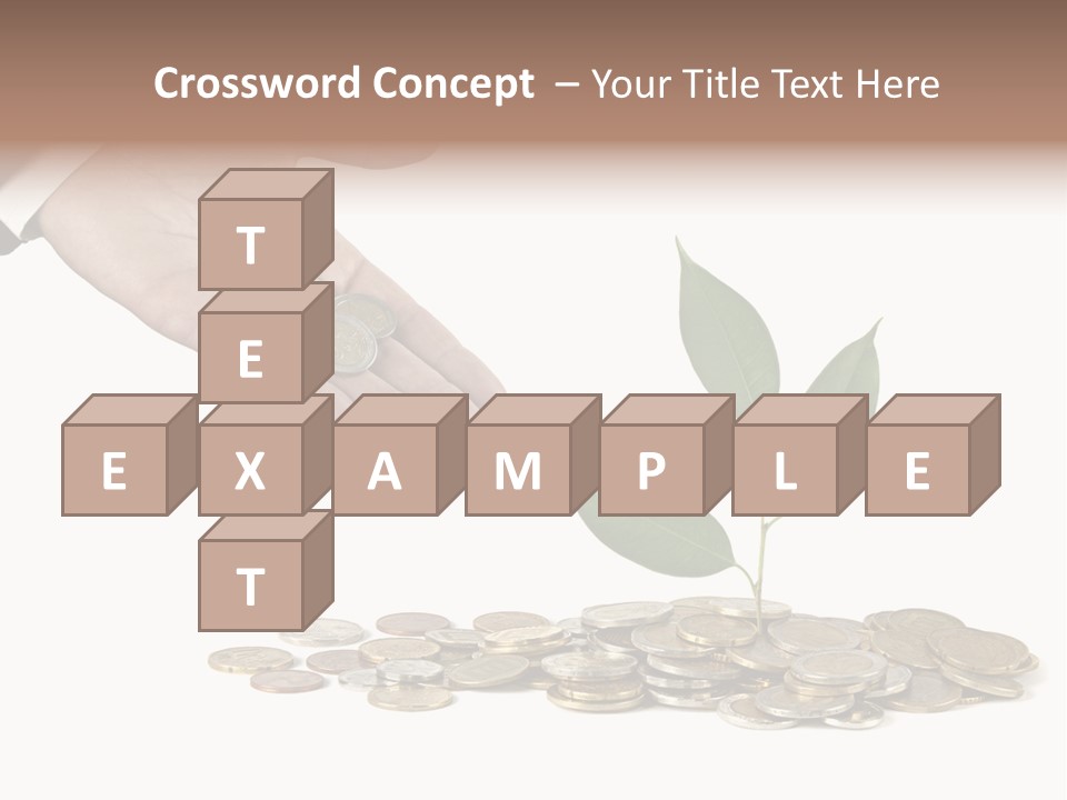 Man Currency Reforestation PowerPoint Template