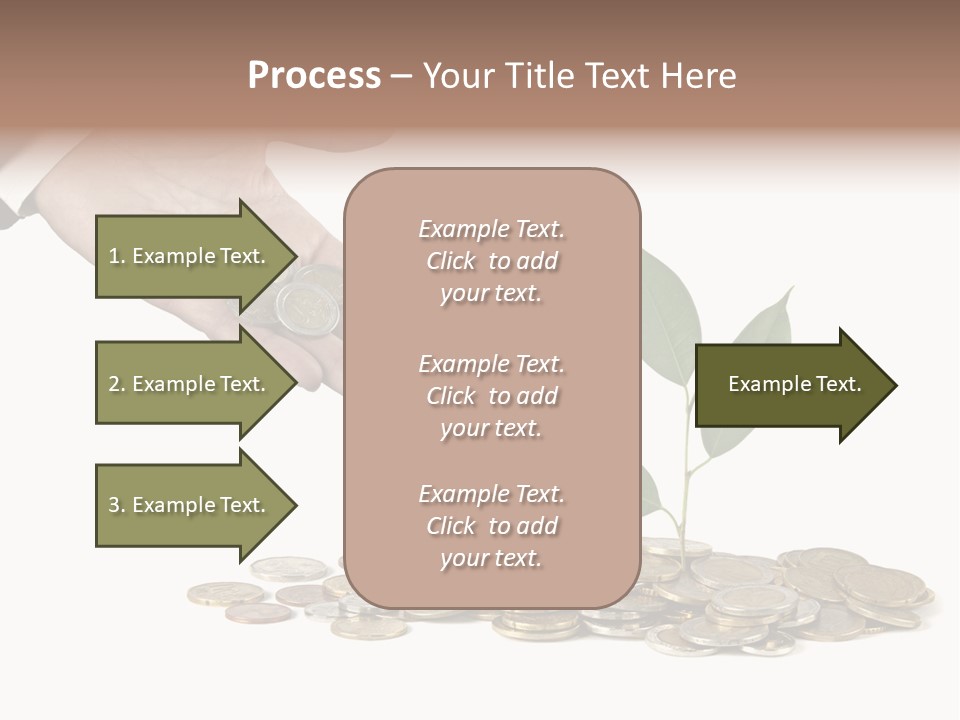Man Currency Reforestation PowerPoint Template